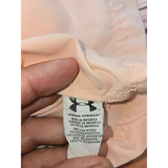Under Armour Loose Fit XL Heatgear Shirt Peach Lightweight Button-Up - Picture 5 of 8